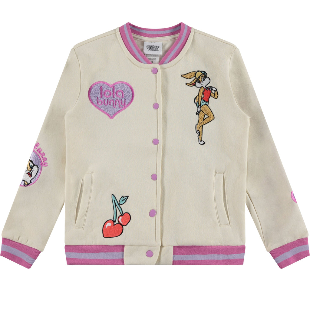Looney Tunes Lola Bunny Varsity Bomber Jacket - Little and Big Girl Sizes 4-16