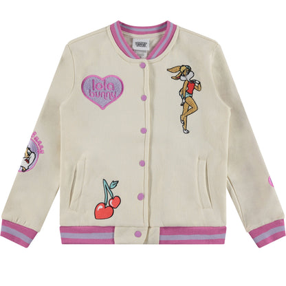 Looney Tunes Lola Bunny Varsity Bomber Jacket - Little and Big Girl Sizes 4-16