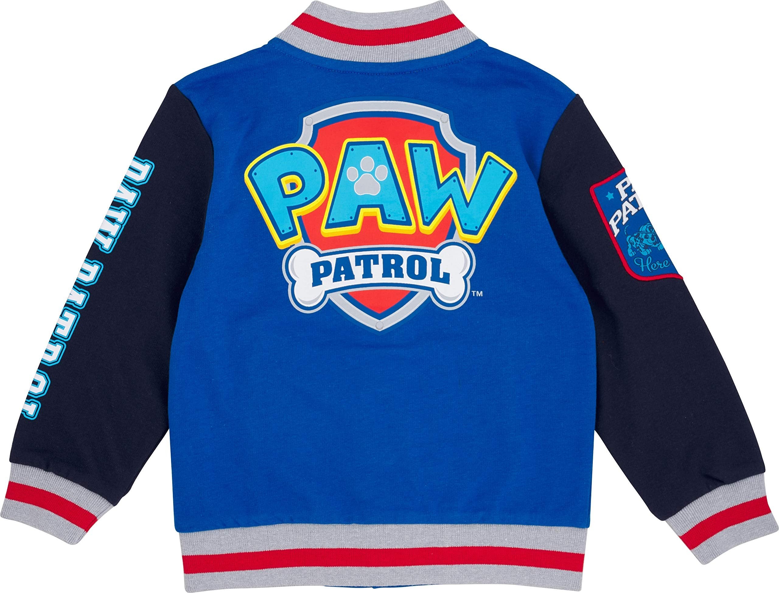 Paw Patrol Toddler Varsity Jacket and Graphic T-Shirt Set, Officially Licensed 2T–5T