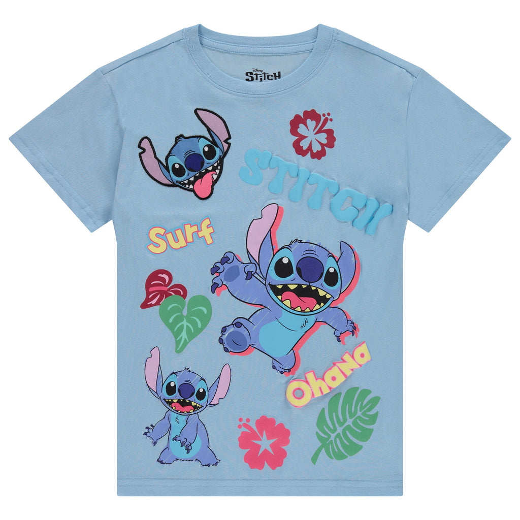 Disney Lilo and Stitch Girls Short Sleeve T-Shirt- Stitch Girls Tee Sizes 4-16