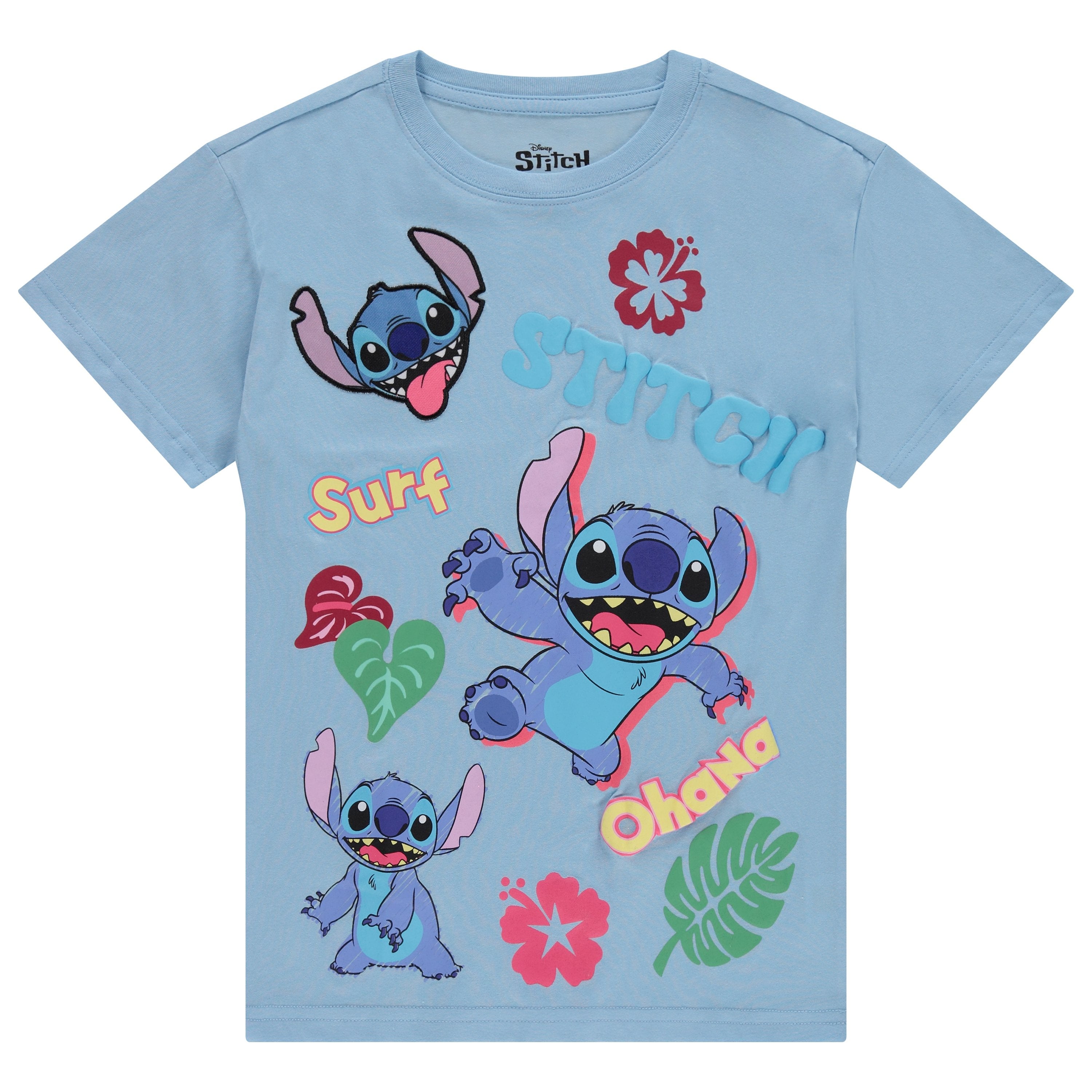Disney Lilo and Stitch Girls Short Sleeve T-Shirt- Stitch Girls Tee Sizes 4-16