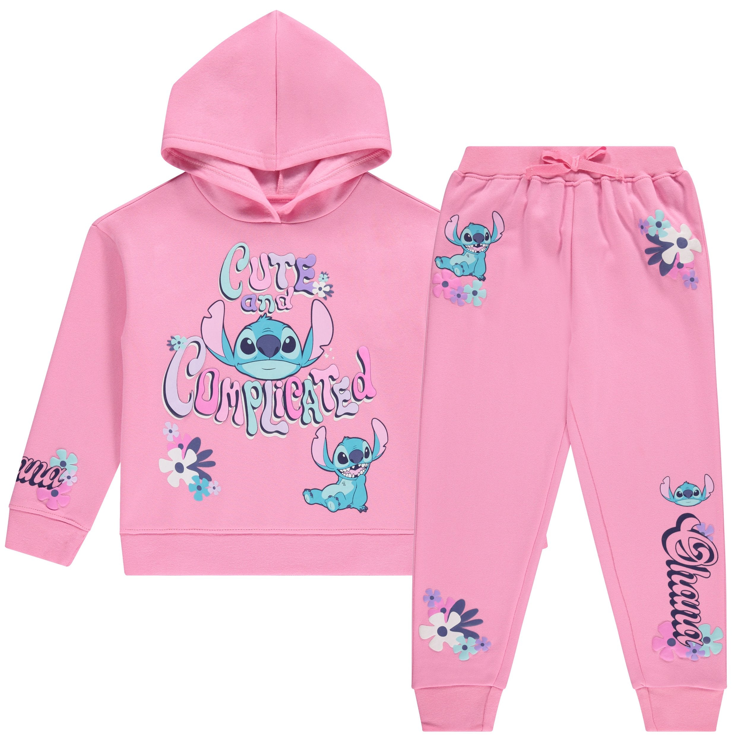 Disney Lilo & Stitch Clothing Set, Sweatshirt Hoodie and Jogger, 2-Piece Outfit Set - Girls Sizes 4-16 Mint