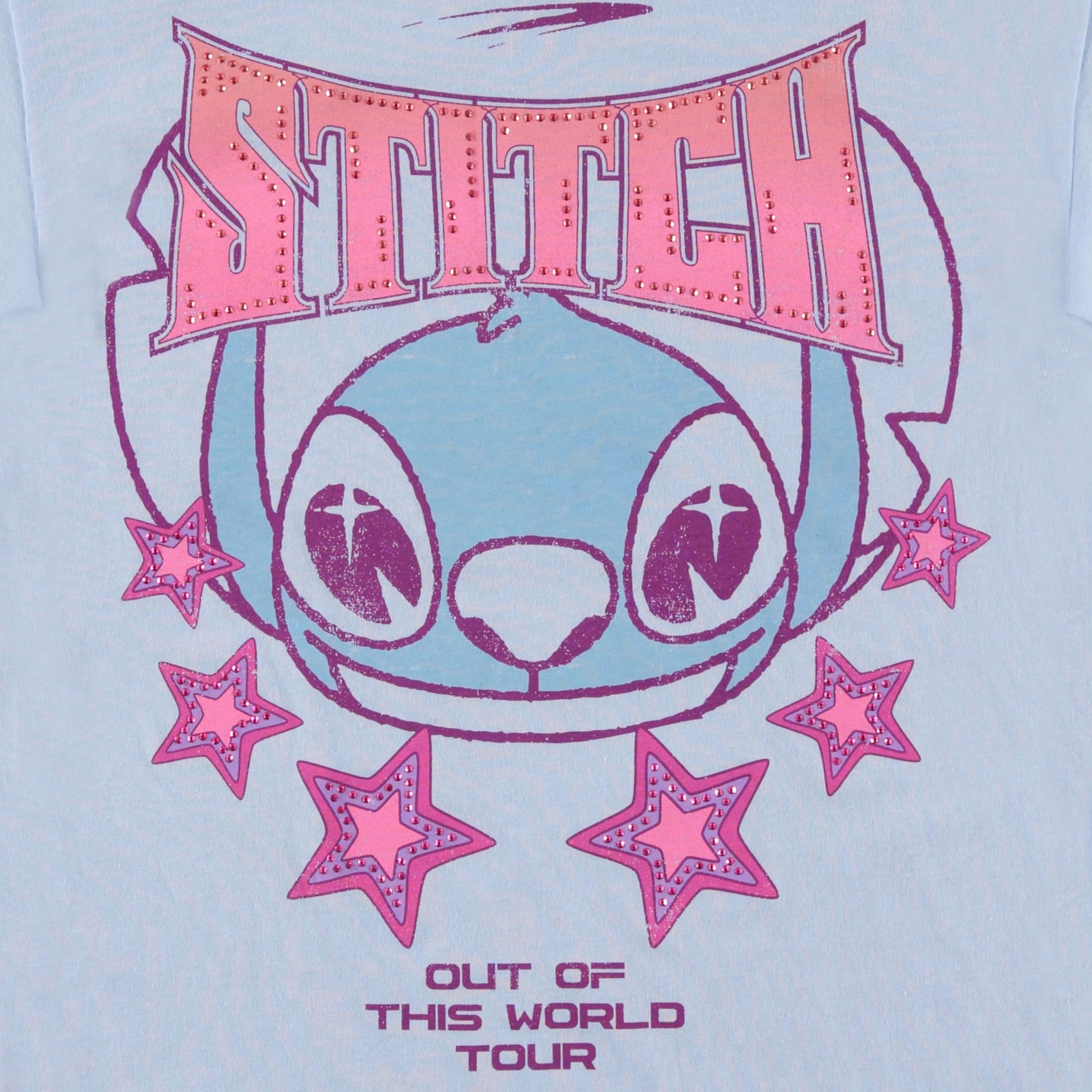 Disney Lilo and Stitch Girls Short Sleeve T-Shirt- Stitch Girls Tee Sizes 4-16