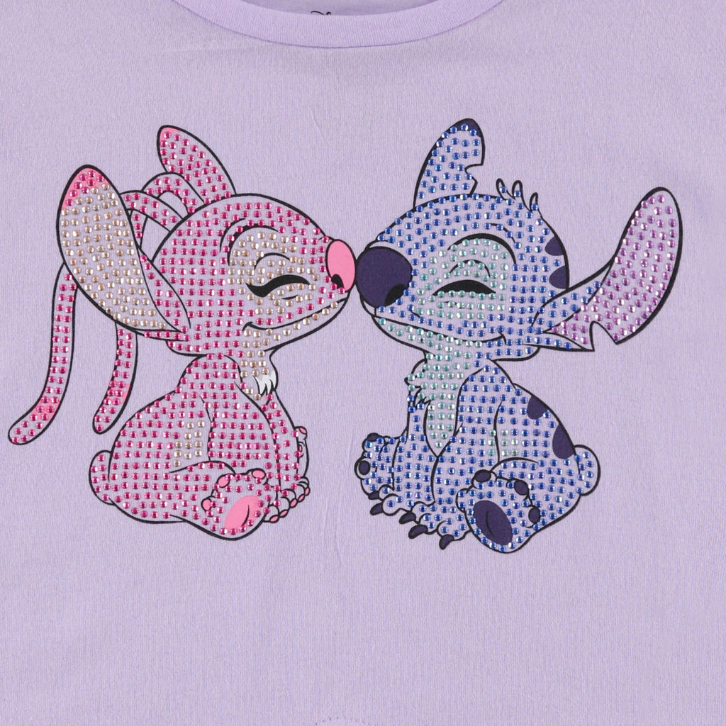 Disney Lilo and Stitch Girls Short Sleeve T-Shirt- Stitch Girls Tee Sizes 4-16