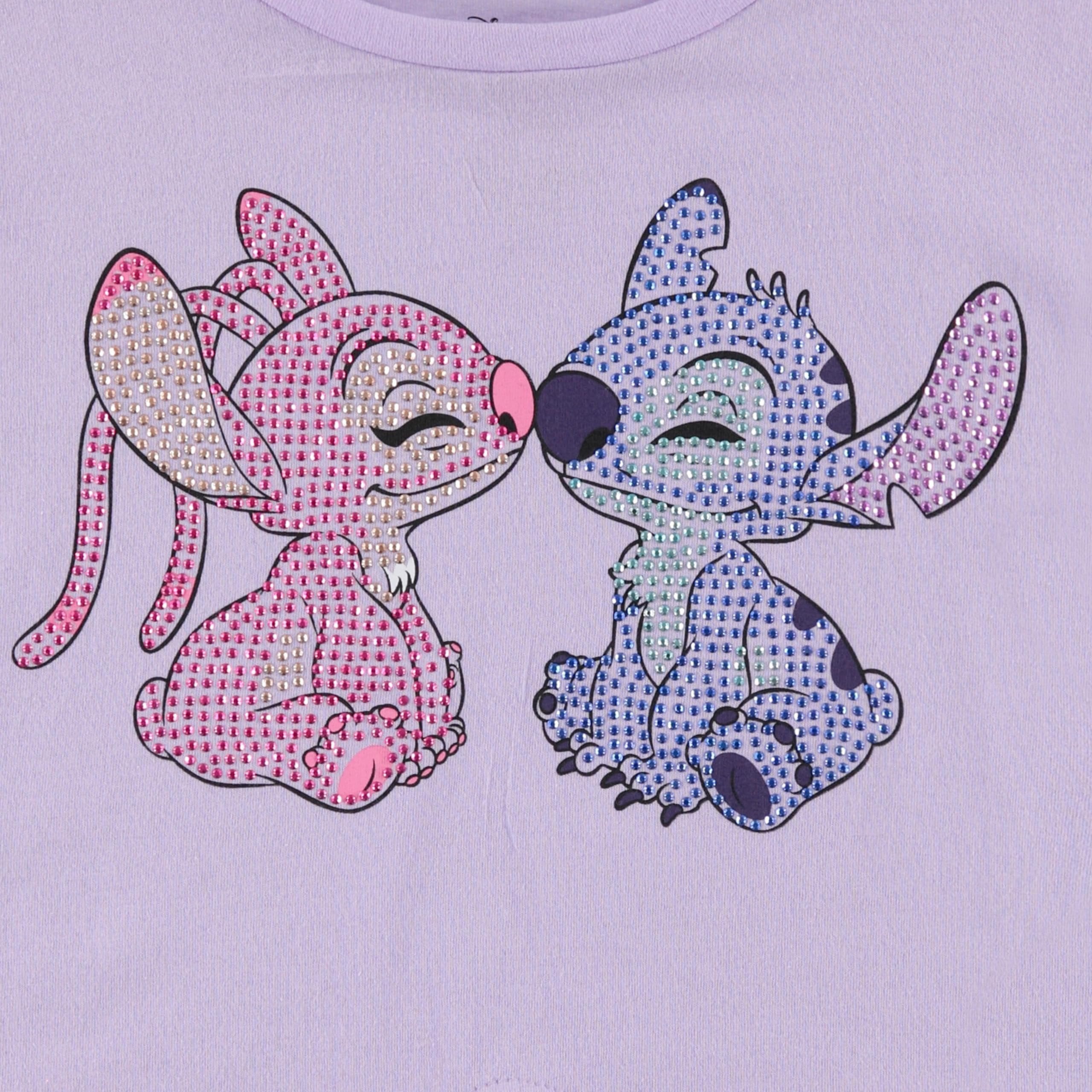 Disney Lilo and Stitch Girls Short Sleeve T-Shirt- Stitch Girls Tee Sizes 4-16