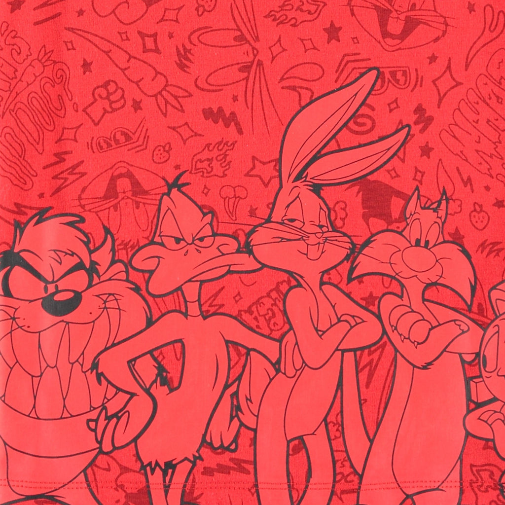 Looney Tunes Boys Short Sleeve T-Shirt - All Over Print T-Shirt Bugs Bunny, Taz, Daffy Duck and Friends