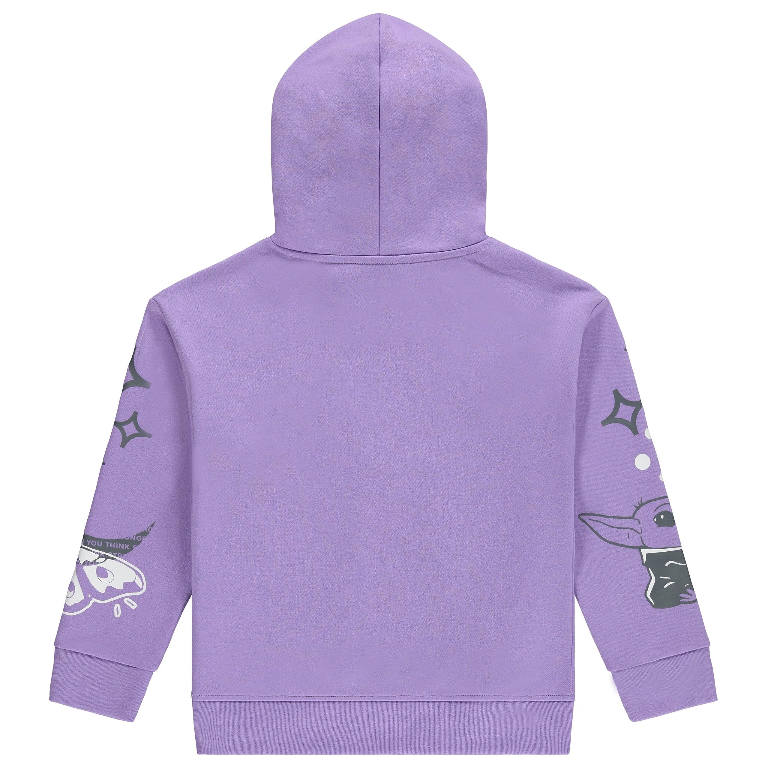 STAR WARS Girls Baby Yoda Clothing Set - Baby Yoda Sweatshirt Hoodie and Jogger - 2-Piece Outfit Set - Sizes 4-16