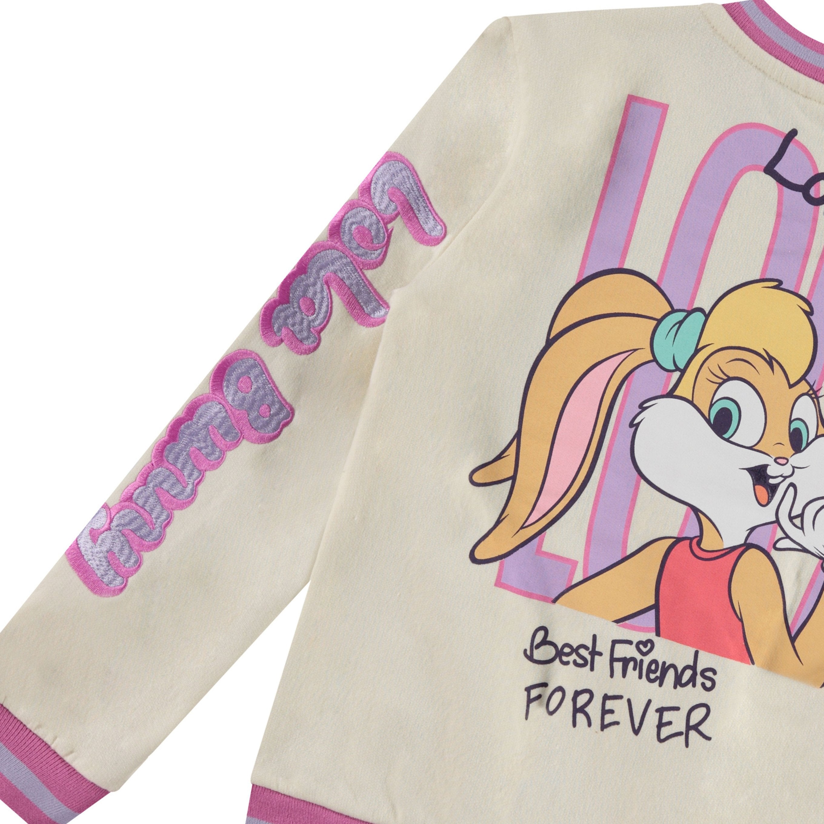 Looney Tunes Lola Bunny Varsity Bomber Jacket - Little and Big Girl Sizes 4-16