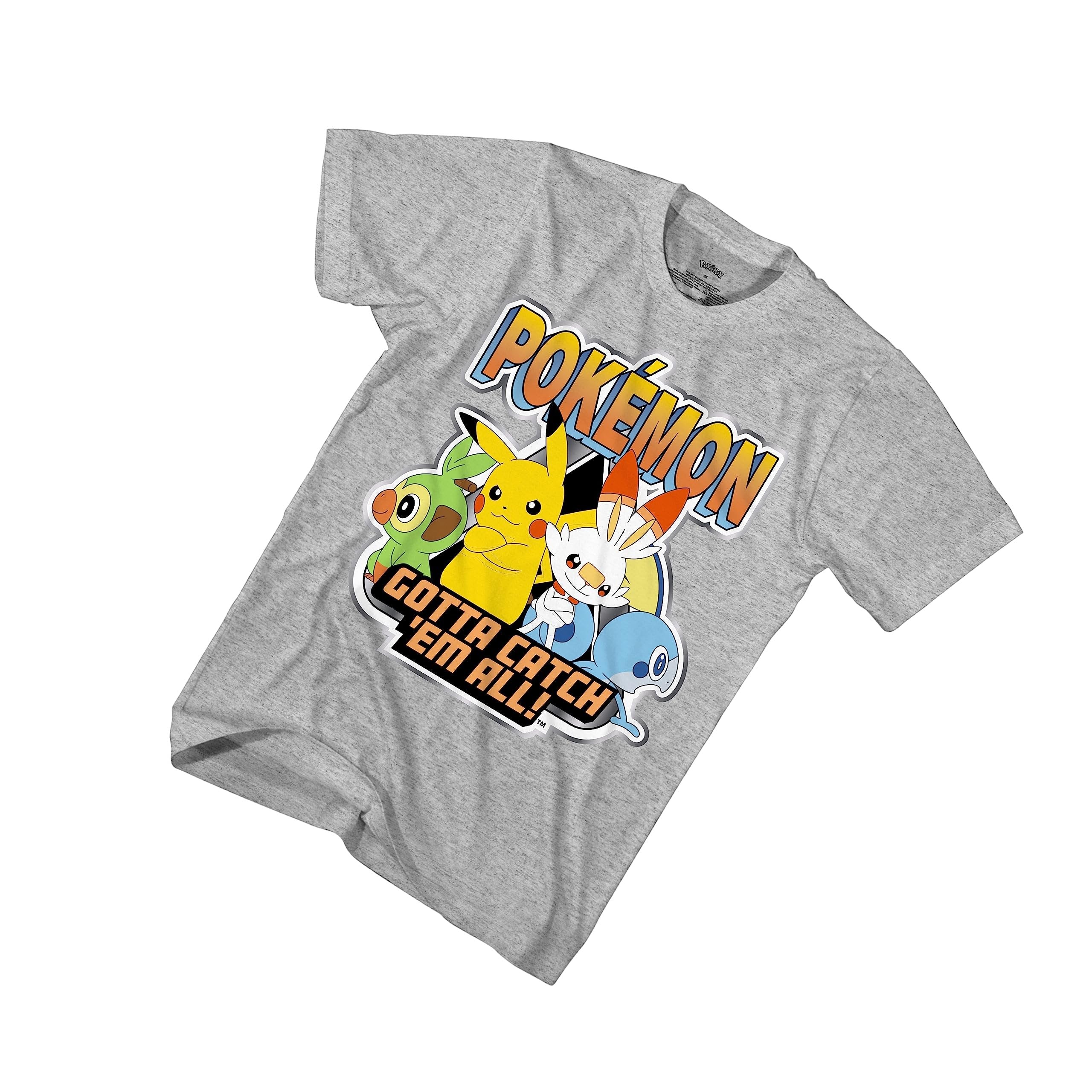 Pokemon Pikachu Big Boys Short Sleeve T-Shirt - Pikachu Lightning Energy Bounce