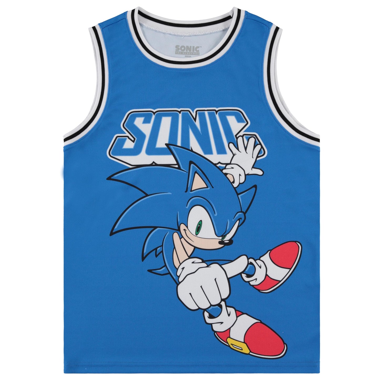 Navy Boys Sonic The Hedgehog Basketball Jersey Shirt and Shorts Clothing Set- Little and Big Boys Sizes 4-20