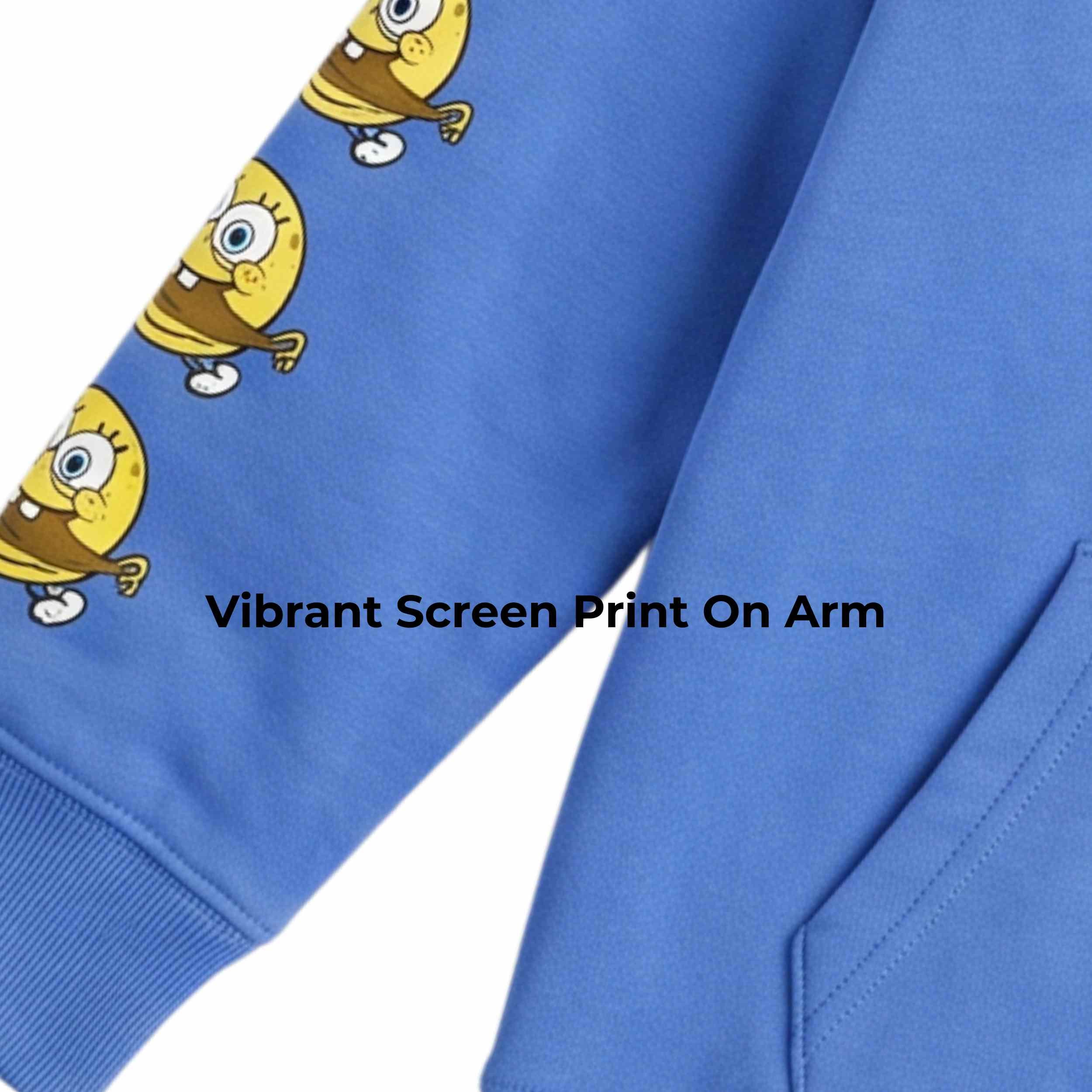 SpongeBob SquarePants Boys Pullover Hoodie - Little and Big Boys Sizes 4-20 Blue
