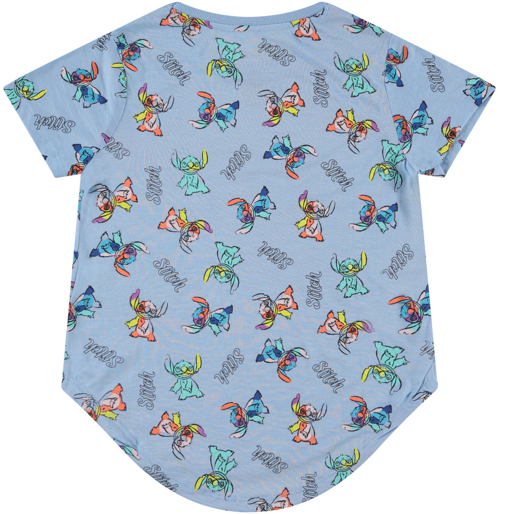 Disney Lilo and Stitch Girls Short Sleeve T-Shirt- Stitch Girls Tee Sizes 4-16