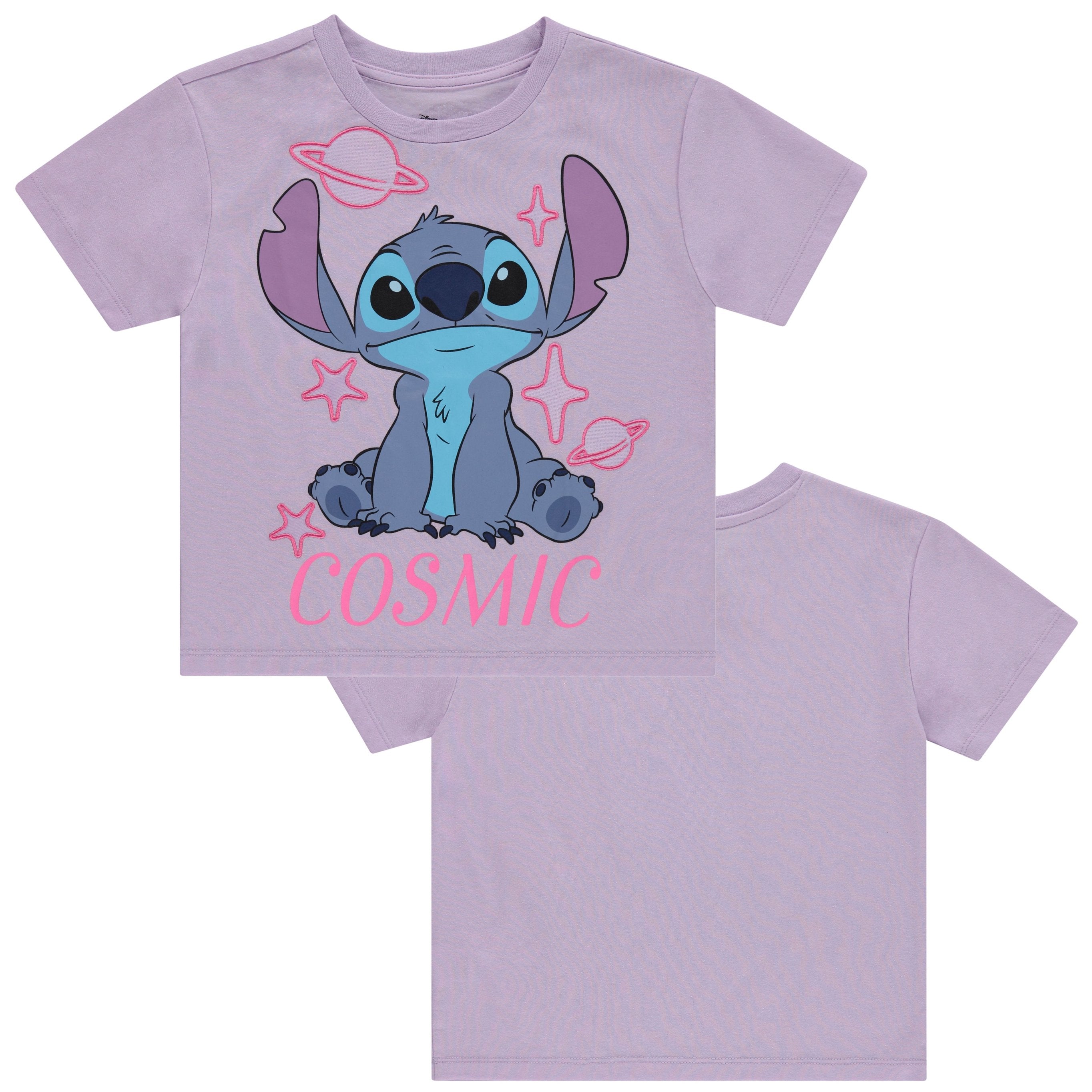 Disney Lilo and Stitch Girls Short Sleeve T-Shirt- Stitch Girls Tee Sizes 4-16