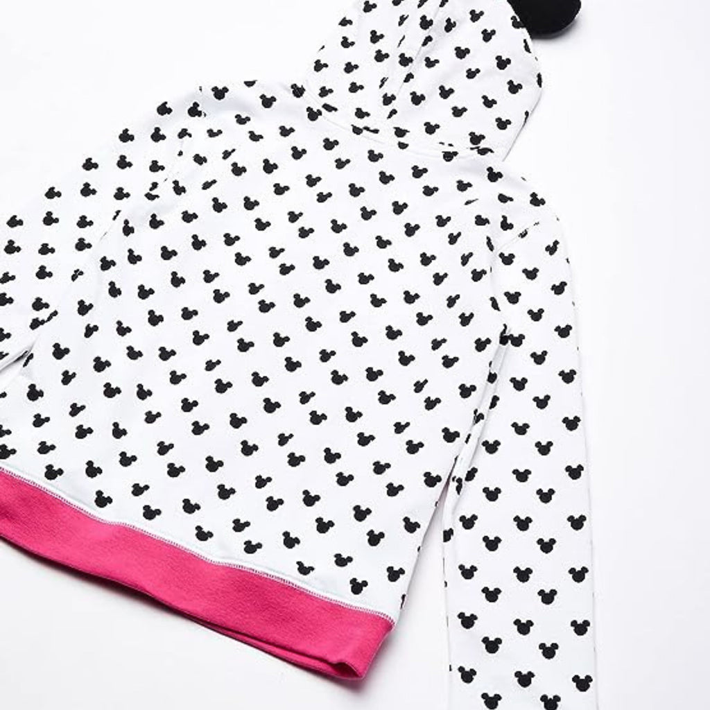 Disney Girls' Minnie Hoodie with Bow and Ears- Toddler, Little and Big Girl Sizes 18M-16