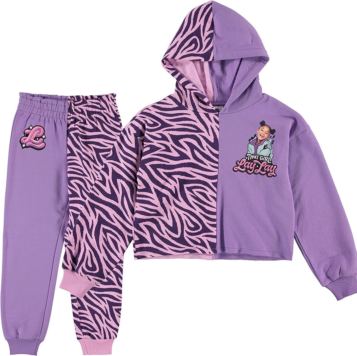 Nickelodeon Girls That Girl Lay Lay Pullover Hoodie and Jogger Sweatpants Clothing Set - Little and Big Girl Sizes 4-16