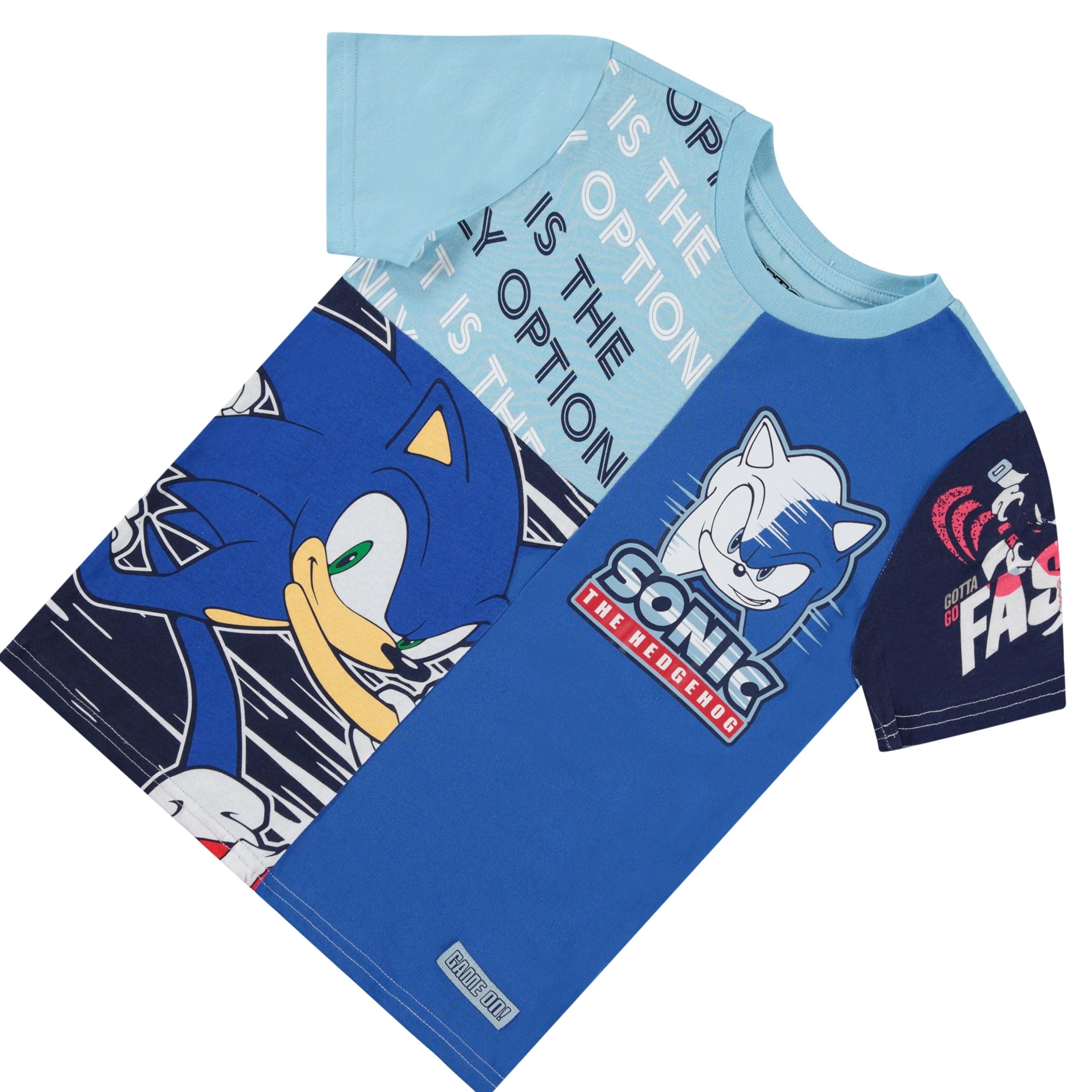 Boys Sonic the Hedgehog T-Shirt Sega Graphic Short Sleeve Crewneck Tee Little Big Boys