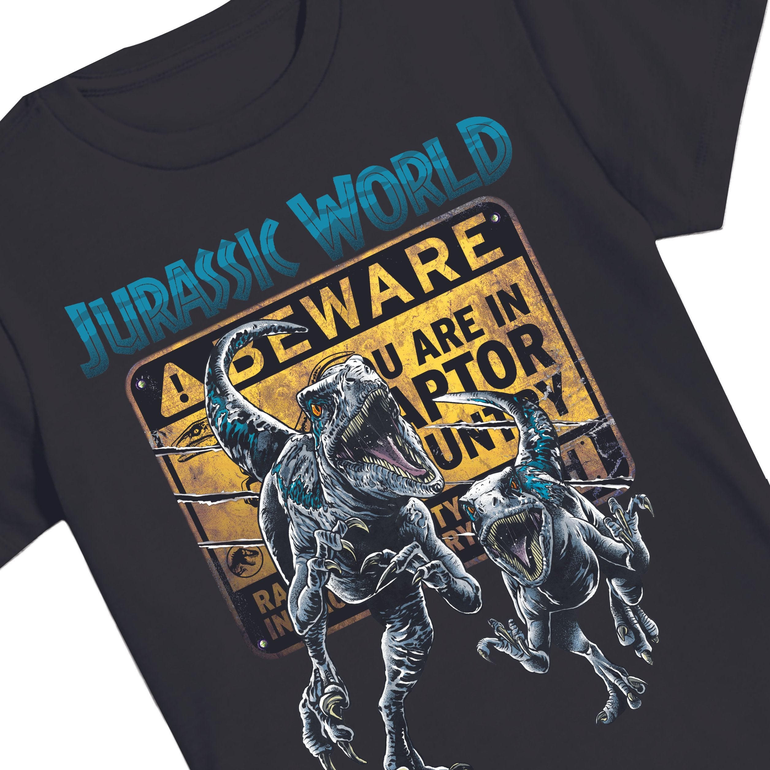 Jurassic World Boys Split Vertical Short Sleeve Tyrannosaurus Rex Dinosaur T-Shirt, Boys Sizes 8-16 (10/12, Black)