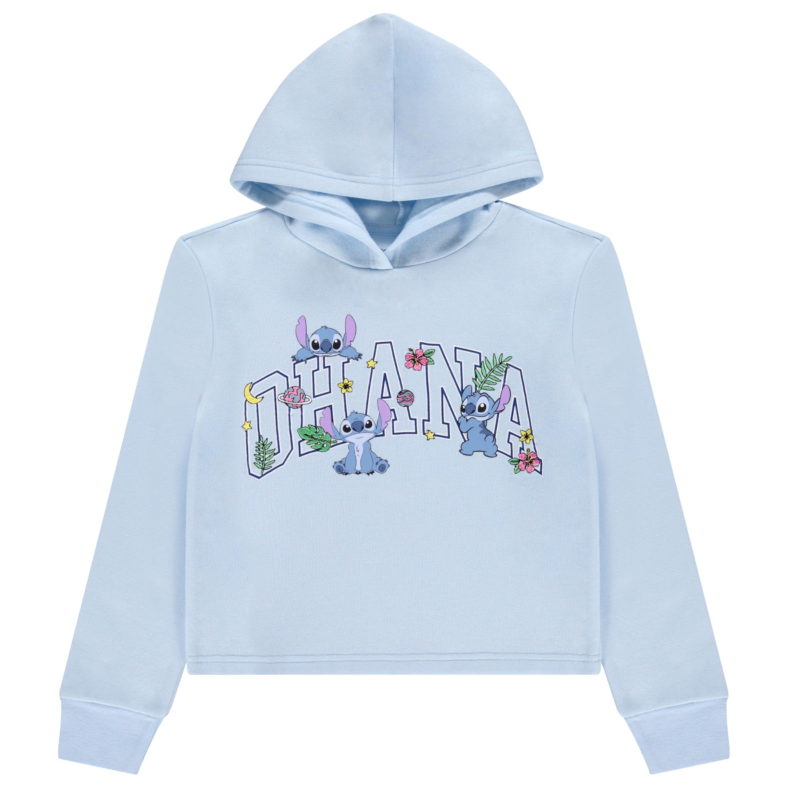 Disney Girls Lilo & Stitch Cosplay Hoodie Set - Stitch Costume Hoodie and Shorts Set -Little and Big Girl Sizes 4-16