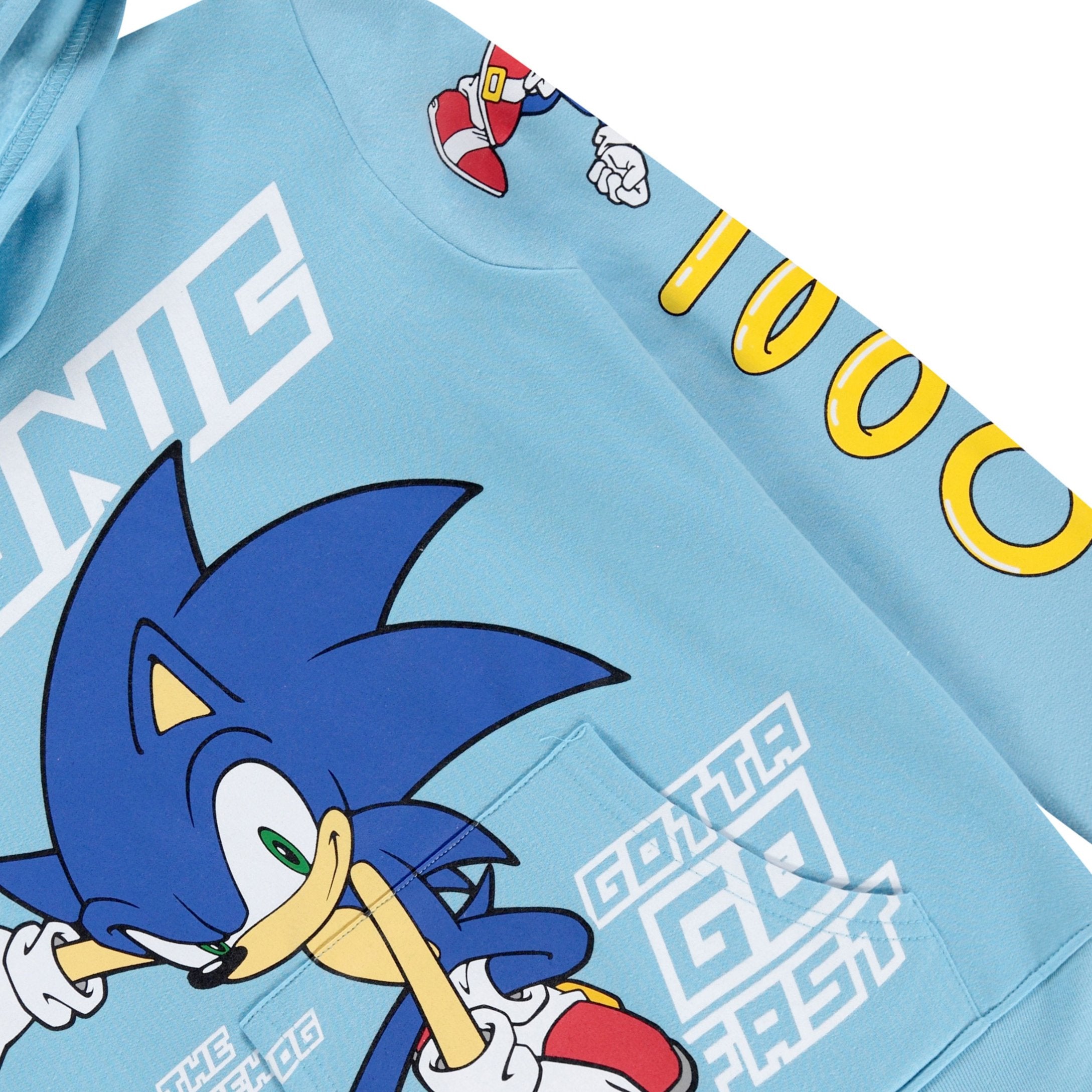 Boys Sonic The Hedgehog Hoodie and Shorts 2-Piece Set - Sonic Shorts and Hoodie Clothing Set