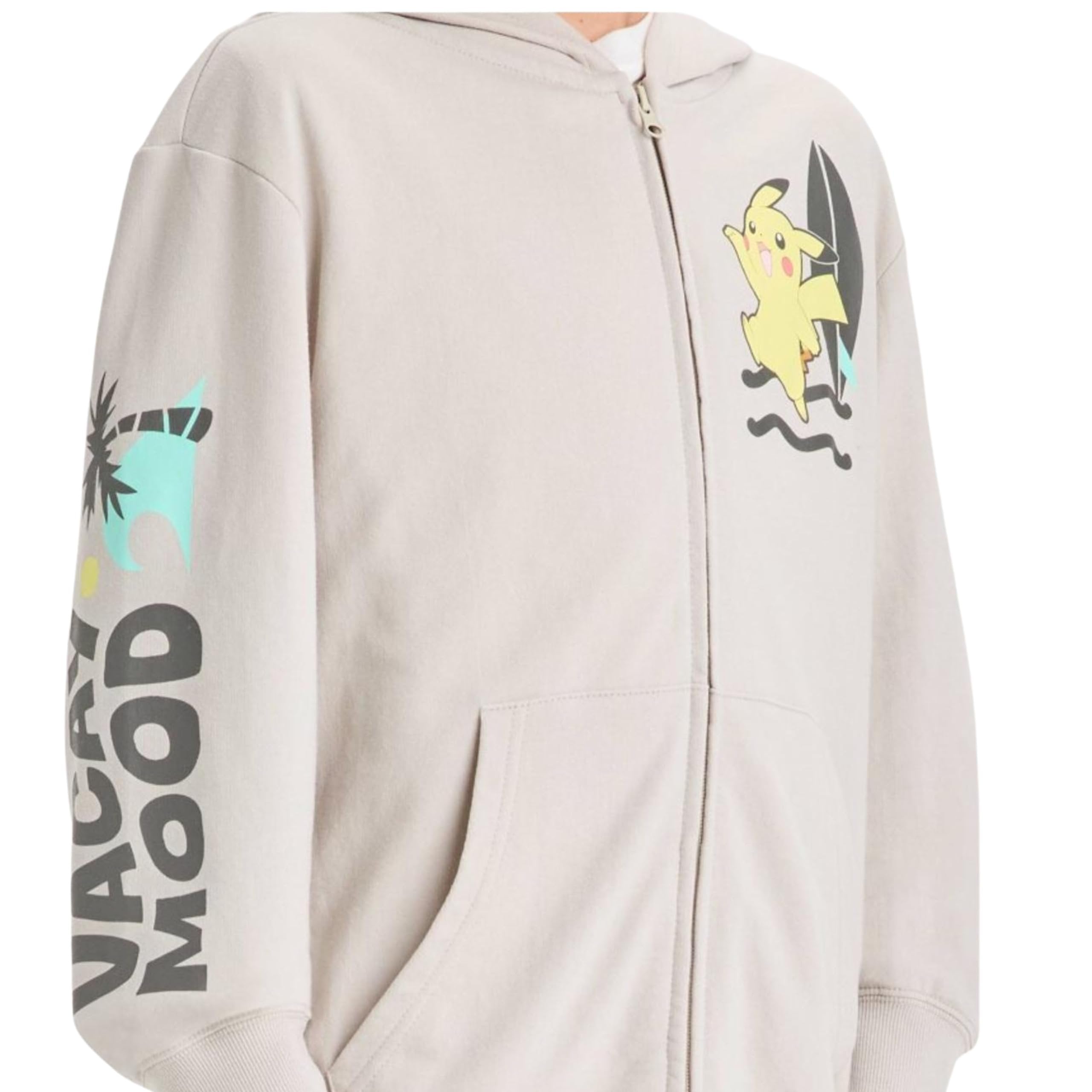 Pokemon Boys Pikachu Zip-Up Fleece Hoodie- Pokemon for Little and Big Boys Sizes XS-XL
