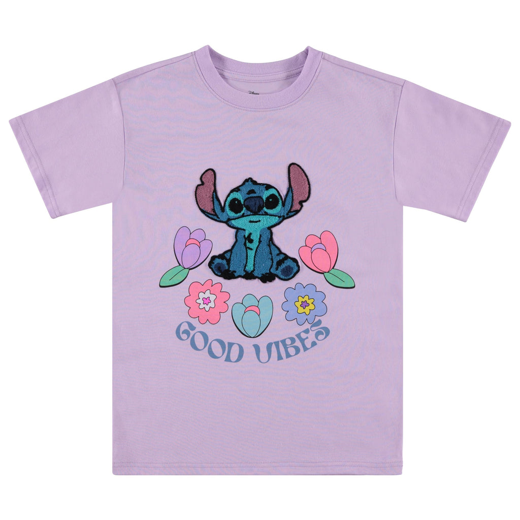 Disney Lilo and Stitch Girls Short Sleeve T-Shirt- Stitch Girls Tee Sizes 4-16