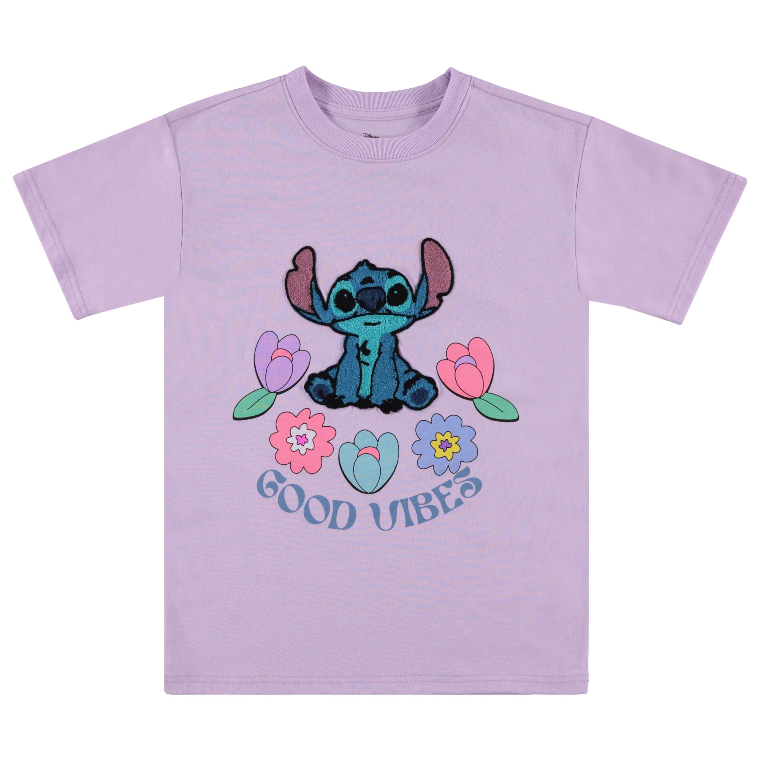 Disney Lilo and Stitch Girls Short Sleeve T-Shirt- Stitch Girls Tee Sizes 4-16