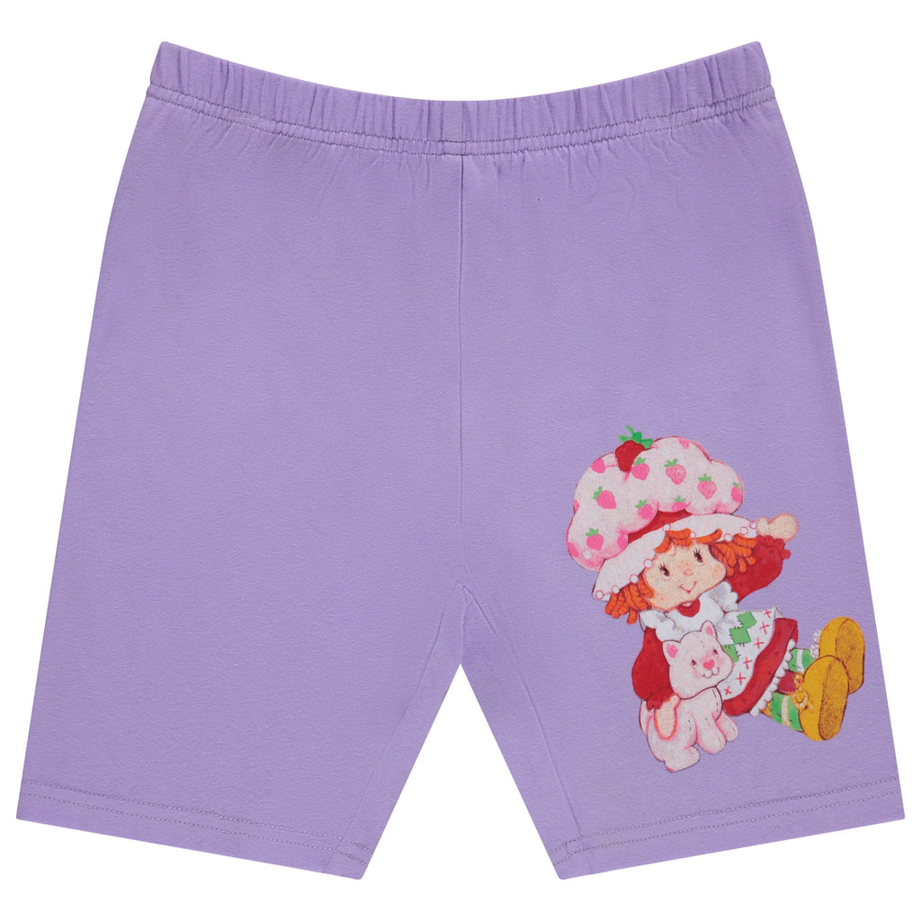 Strawberry Shortcake Girls Biker Shorts and T-Shirt Clothing Set- Little and Big Girls Sizes 4-16