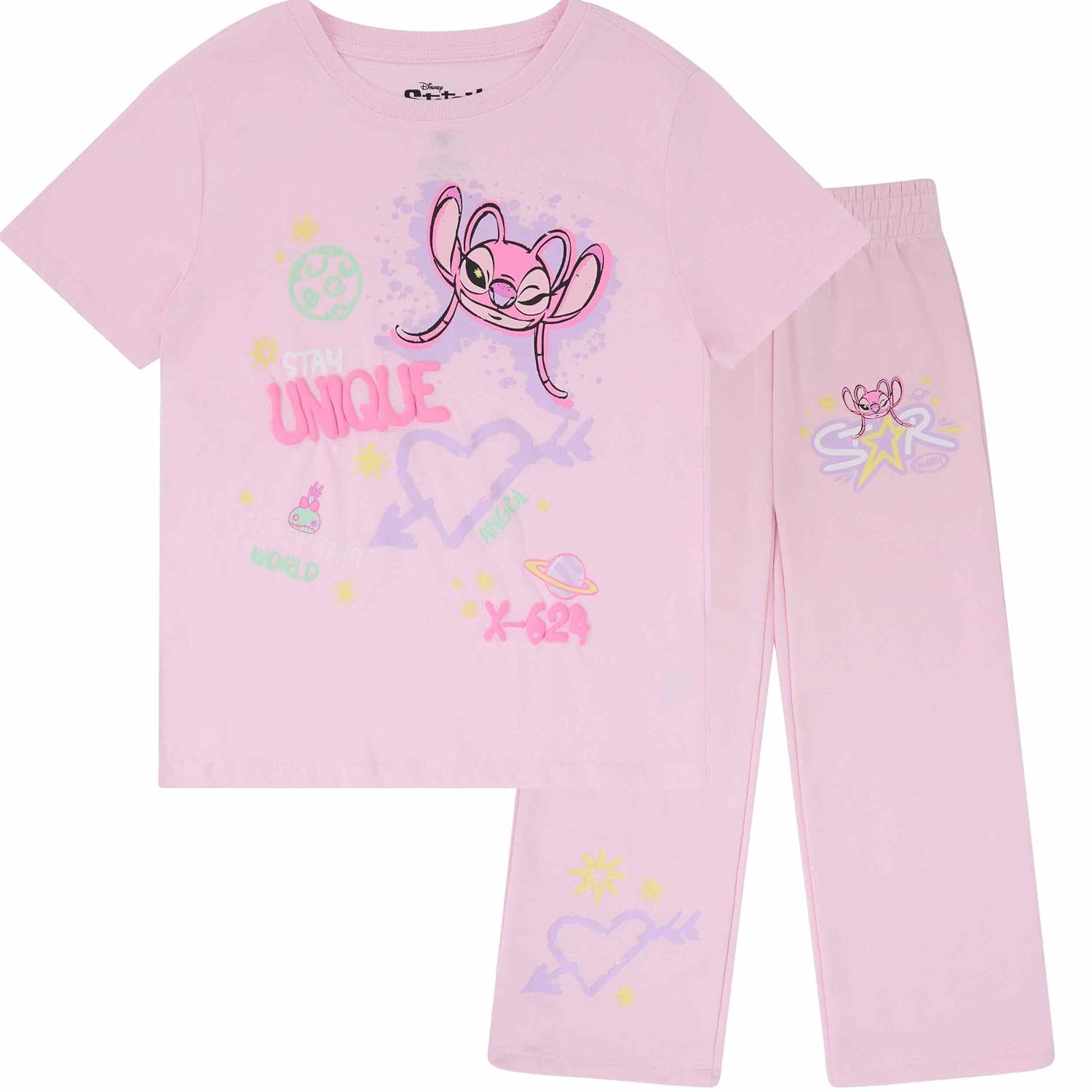 Disney Lilo & Stitch Girls Shirt & Pants Outfit Set, Sizes 4-16