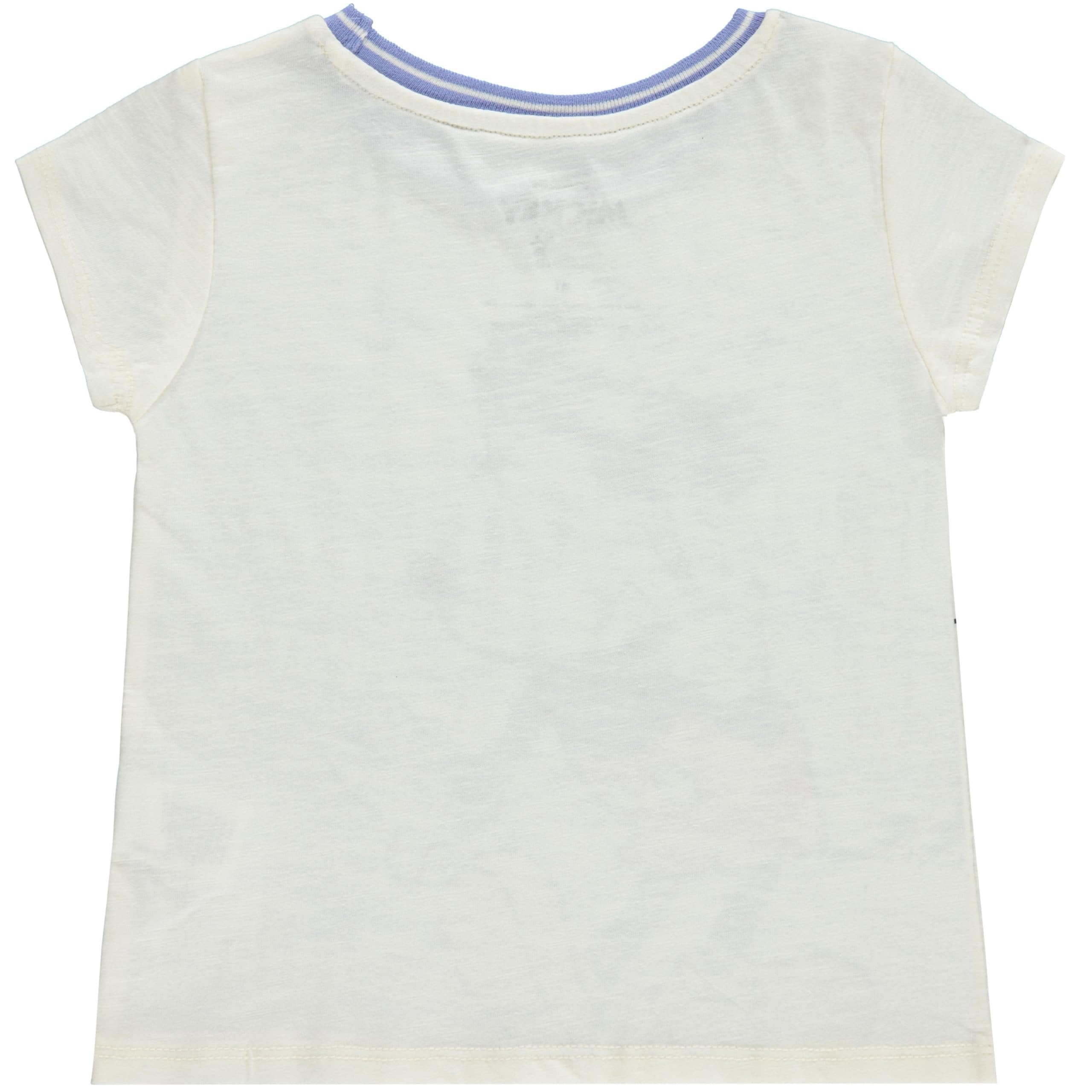 Disney Mickey Mouse Toddler Girls Short Sleeve T-Shirt- Toddler Sizes 2T-4T White