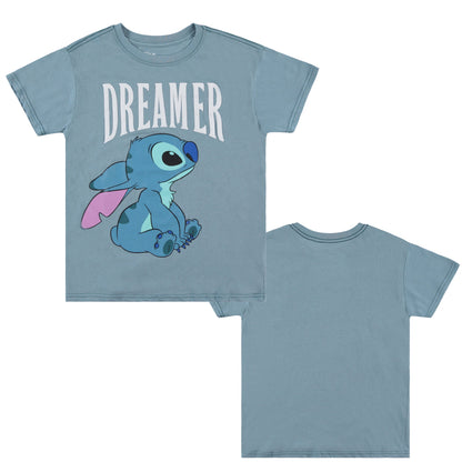 Disney Junior Lilo and Stitch Short Sleeve T-Shirt- Junior Ladies Sizes XS-3XL