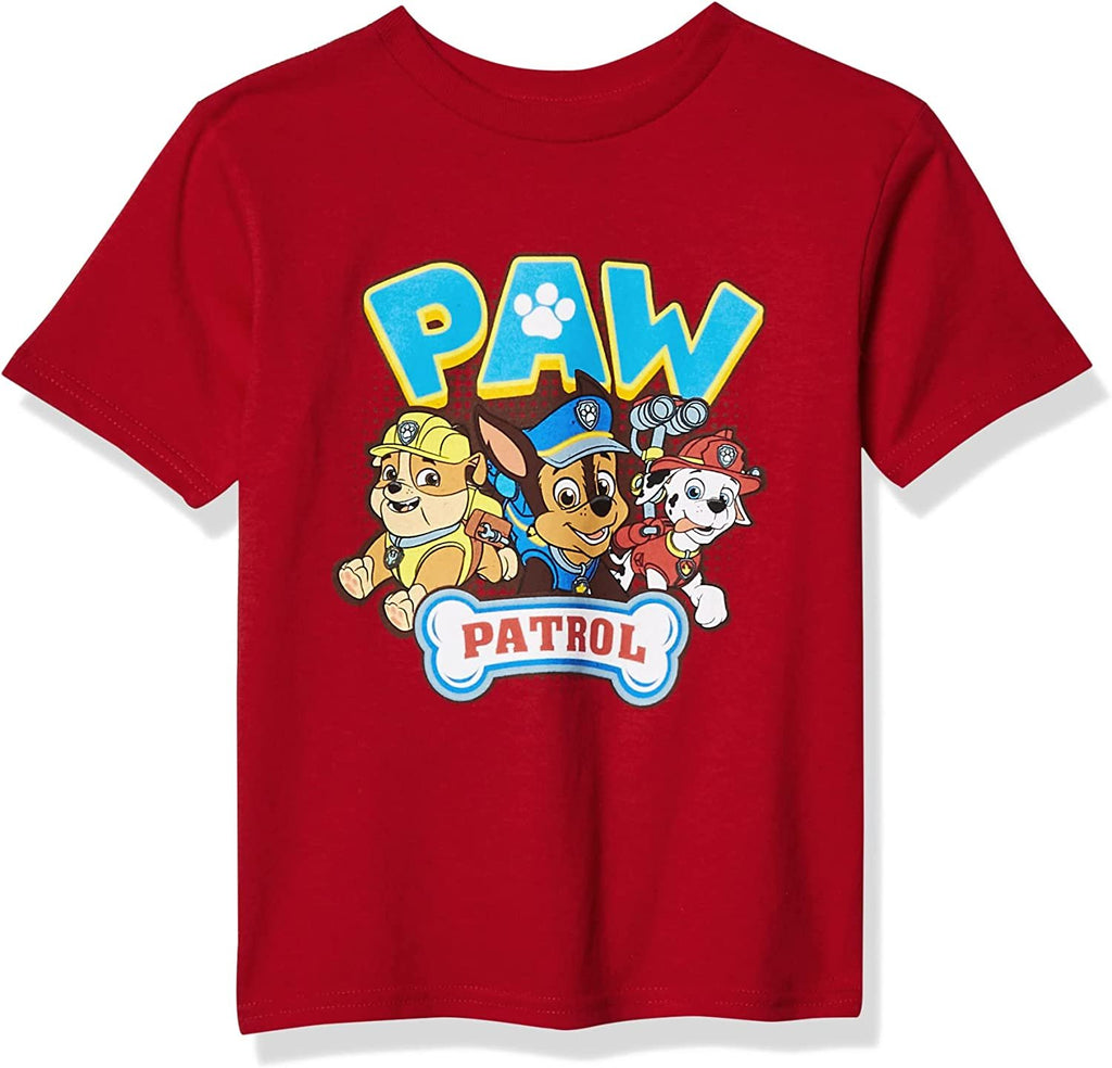 Paw Patrol Boys Short Sleeve T-Shirt-Chase, Marshall, Rubble, Zuma, Rocky-Nick Jr