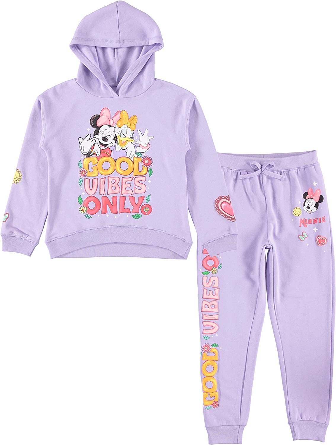 Disney Girls Minnie Mouse Hoodie and Jogger Clothing Set - Sizes 4-16