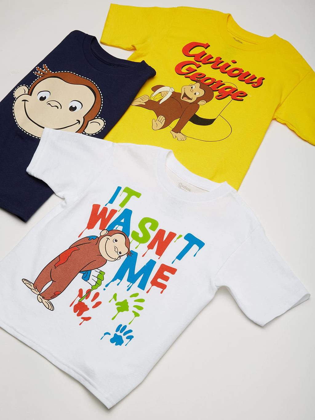 Curious George Toddler Boys' T-Shirts, Assorted Colors, 3-Pack