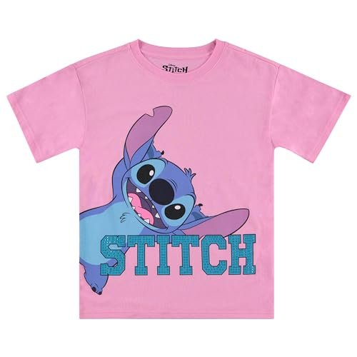 Disney Lilo and Stitch Girls Short Sleeve T-Shirt- Stitch Girls Tee Sizes 4-16