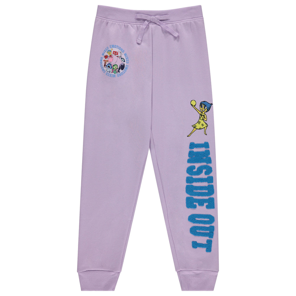 Disney Movie Inside Out Girls Jogger Sweatpants Emotions in Motion, Little and Big Girls Sizes 4-16