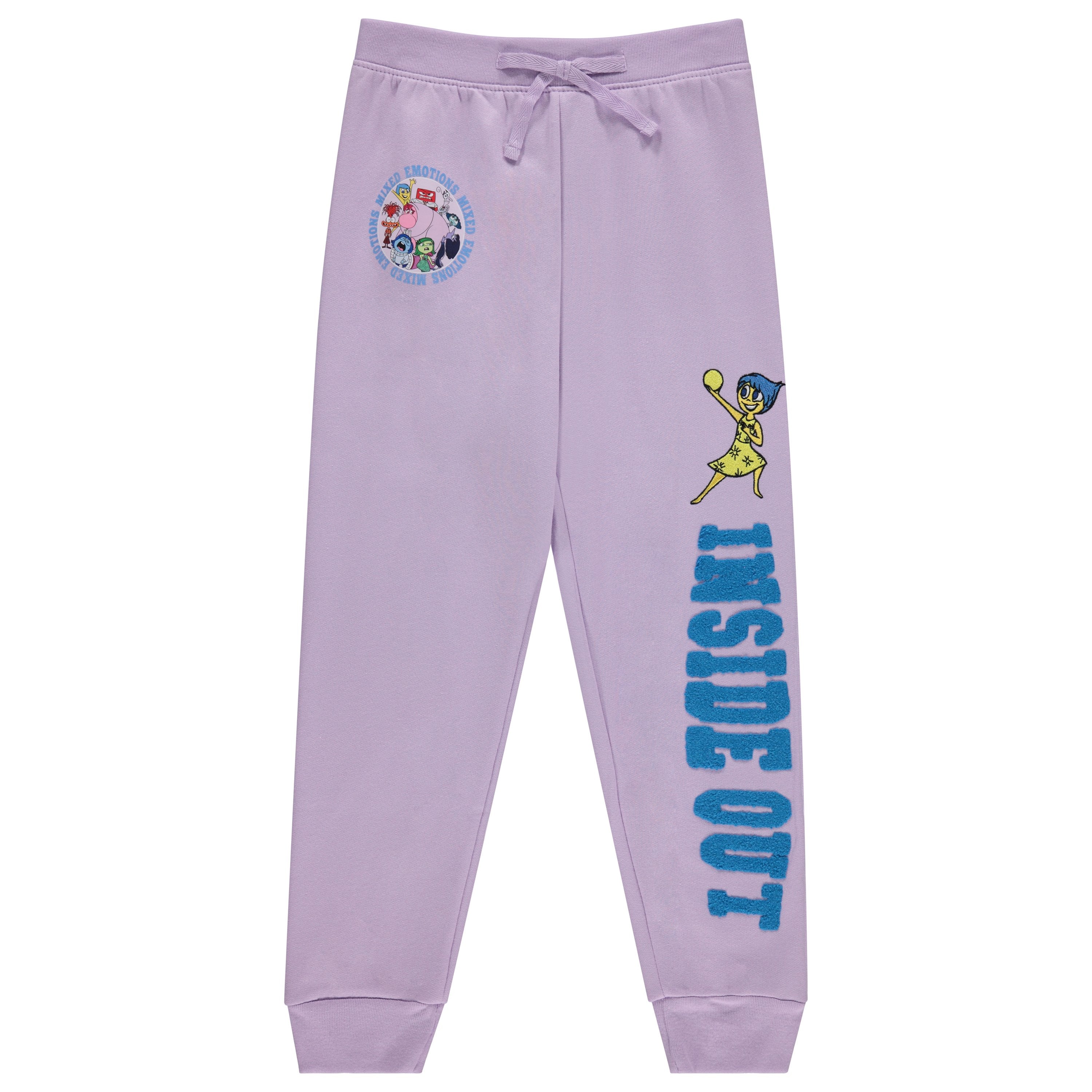 Disney Movie Inside Out Girls Jogger Sweatpants Emotions in Motion, Little and Big Girls Sizes 4-16
