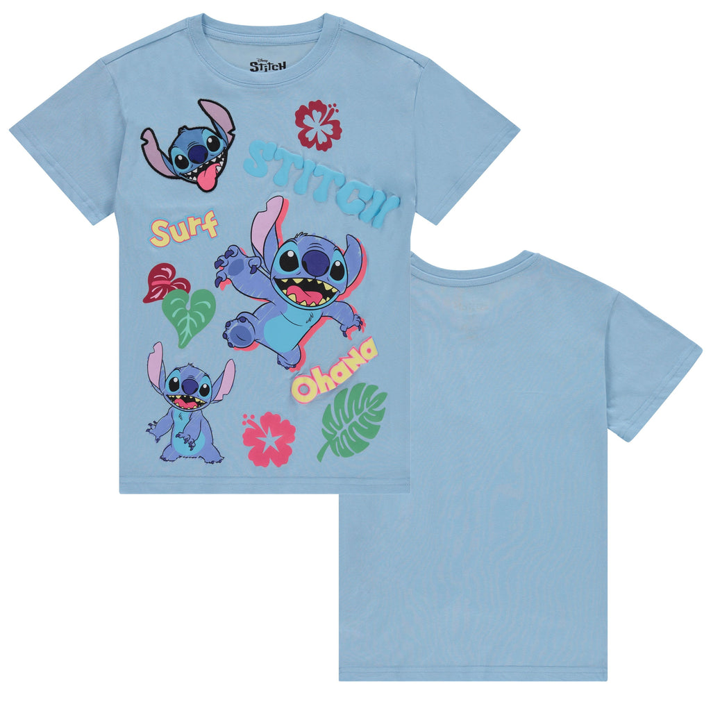 Disney Lilo and Stitch Girls Short Sleeve T-Shirt- Stitch Girls Tee Sizes 4-16