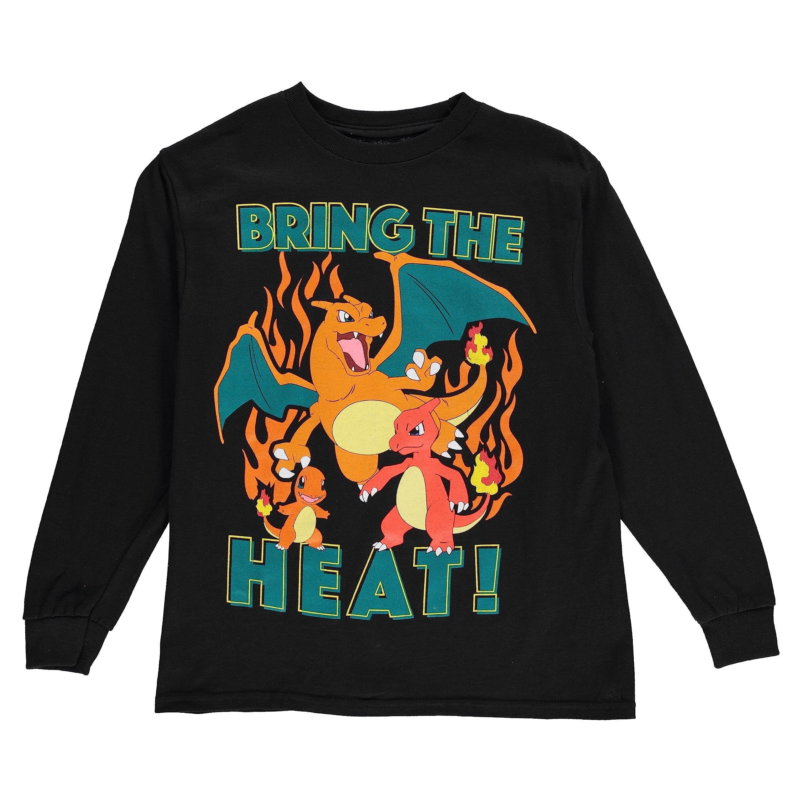 Pokemon Big Boys Charizard Long Sleeve T-Shirt Charizard Team Evolution