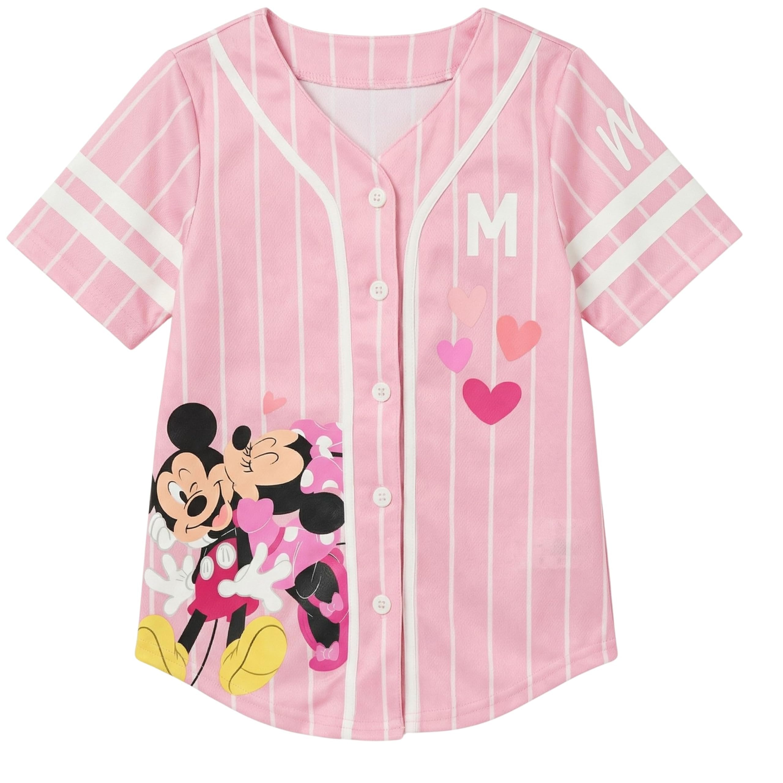 Disney Girls Minnie Mouse Baseball Jersey T-Shirt - Girls Sizes 4-16