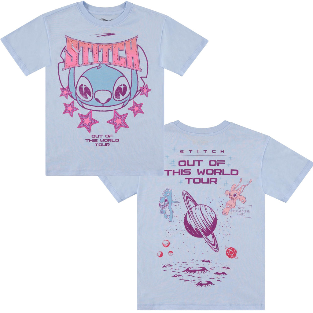 Disney Lilo and Stitch Girls Short Sleeve T-Shirt- Stitch Girls Tee Sizes 4-16