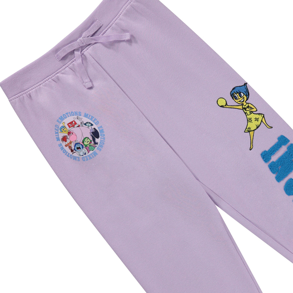 Disney Movie Inside Out Girls Jogger Sweatpants Emotions in Motion, Little and Big Girls Sizes 4-16