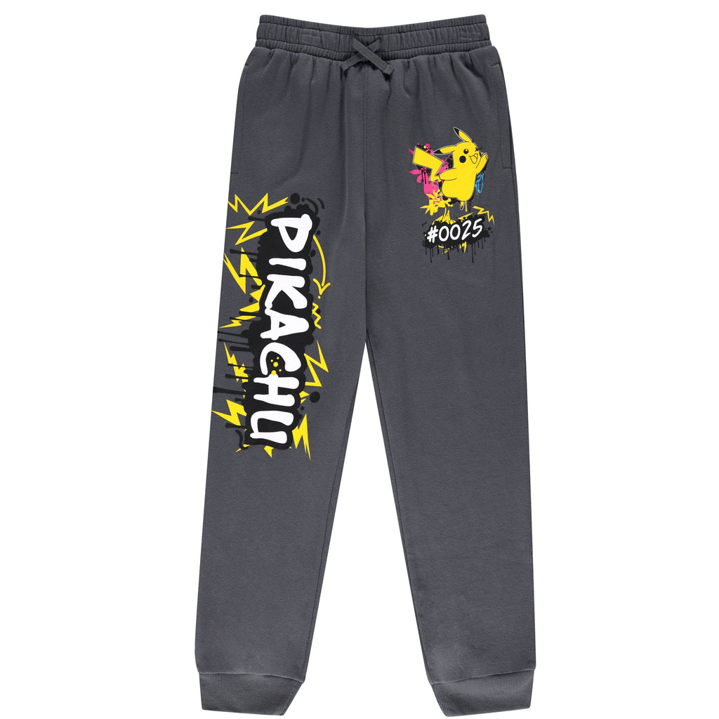 Pokémon Pikachu Boys’ Hoodie and Jogger Set – Graffiti Graphic 2-Piece Outfit, Sizes XS–XL