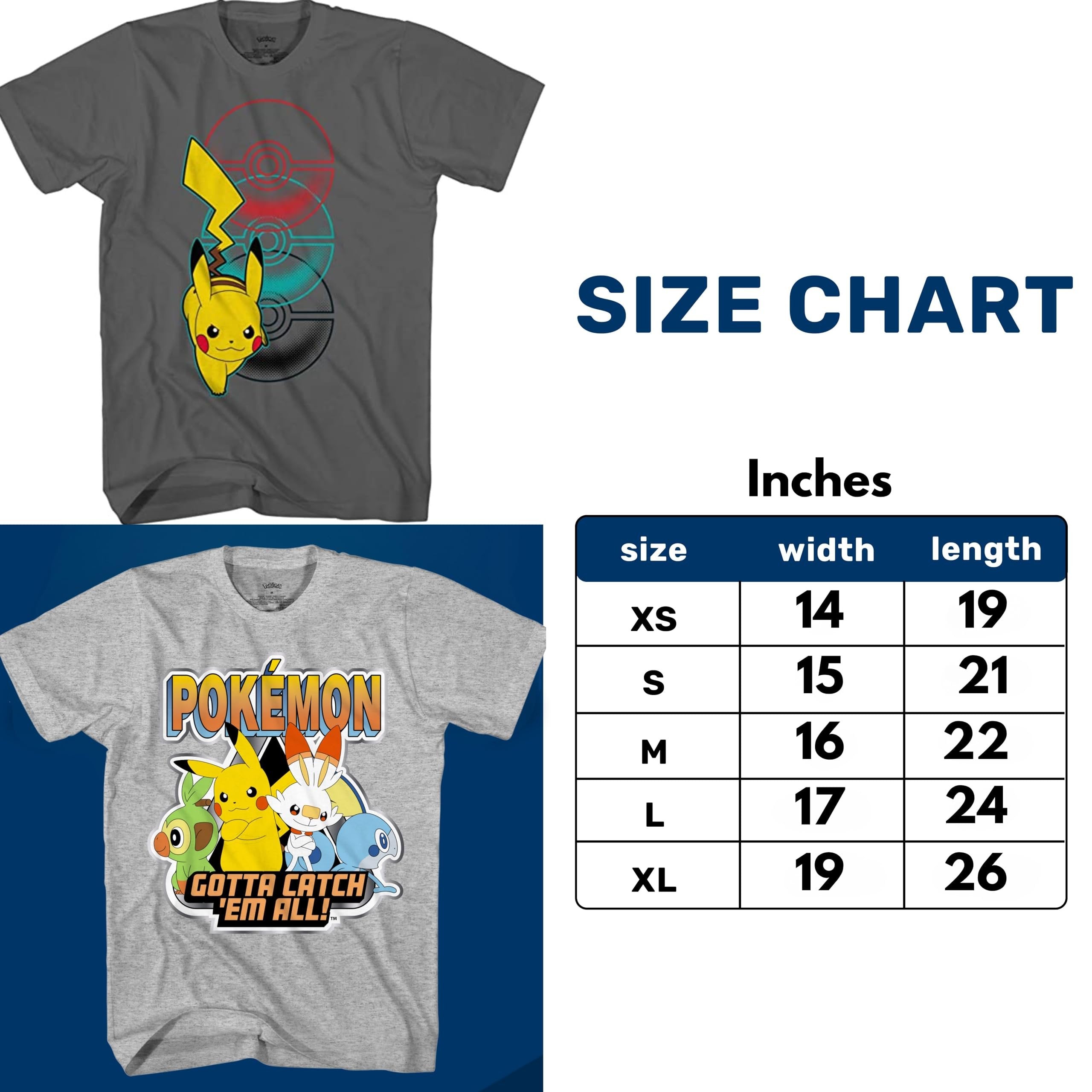 Pokemon Pikachu Big Boys Short Sleeve T-Shirt - Pikachu Lightning Energy Bounce