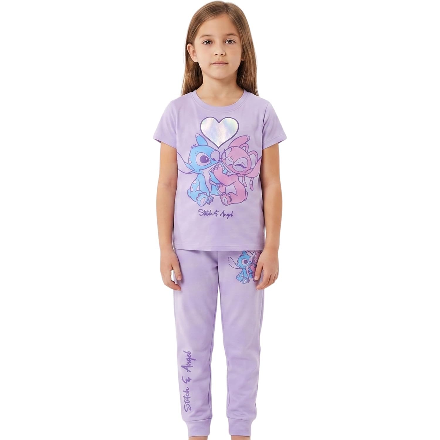 Disney Lilo & Stitch Girls 2 Piece Outfit Set – Graphic T-Shirt with Jogger or Wide Leg Pants - Sizes 4-16