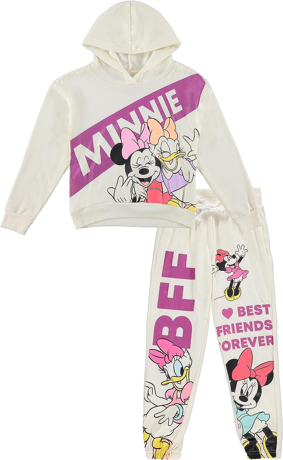 Disney Girls Minnie Mouse Hoodie and Jogger Clothing Set - Sizes 4-16