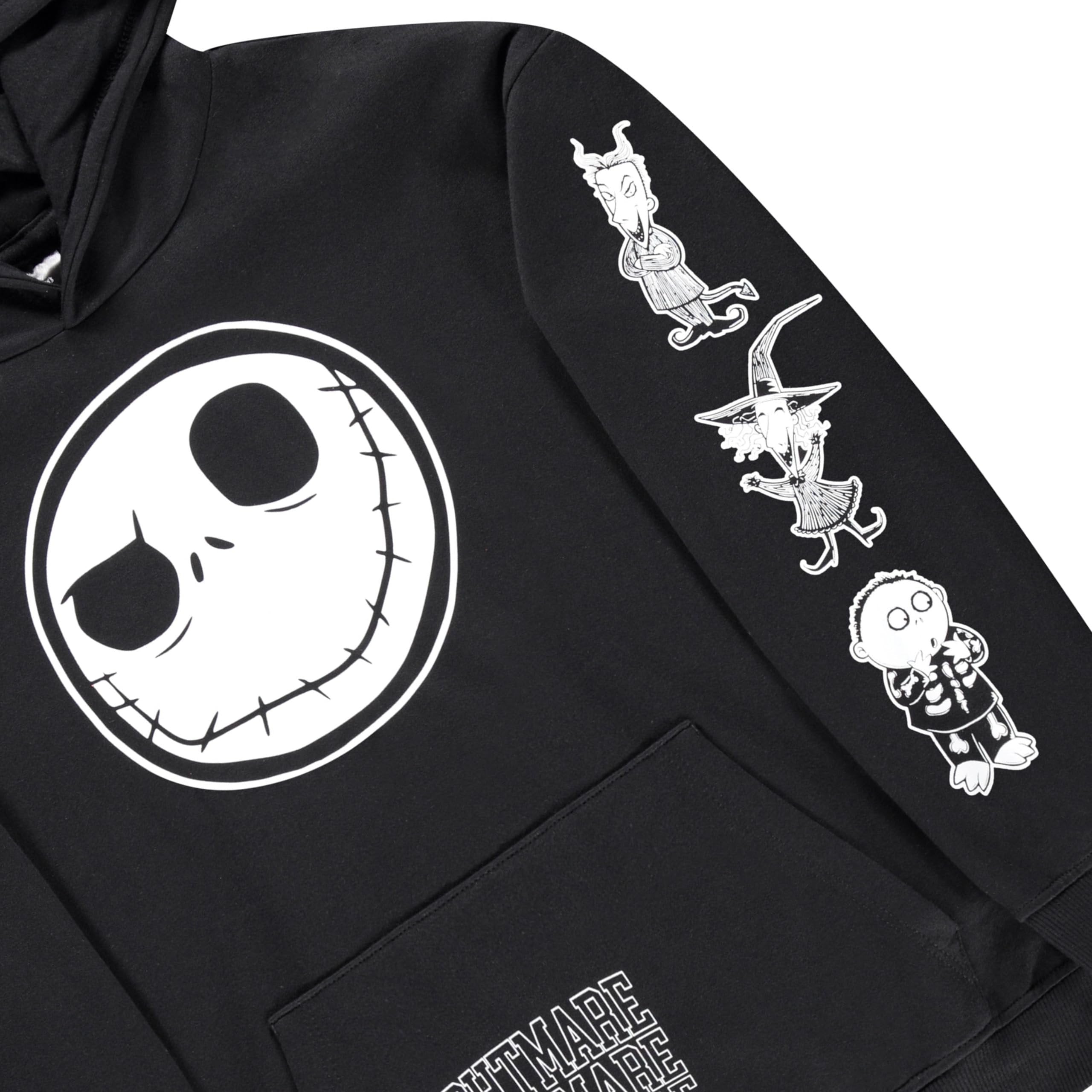 Disney The Nightmare Before Christmas Boys Jack Skellington Pullover Hoodie, Black, Sizes S-XL
