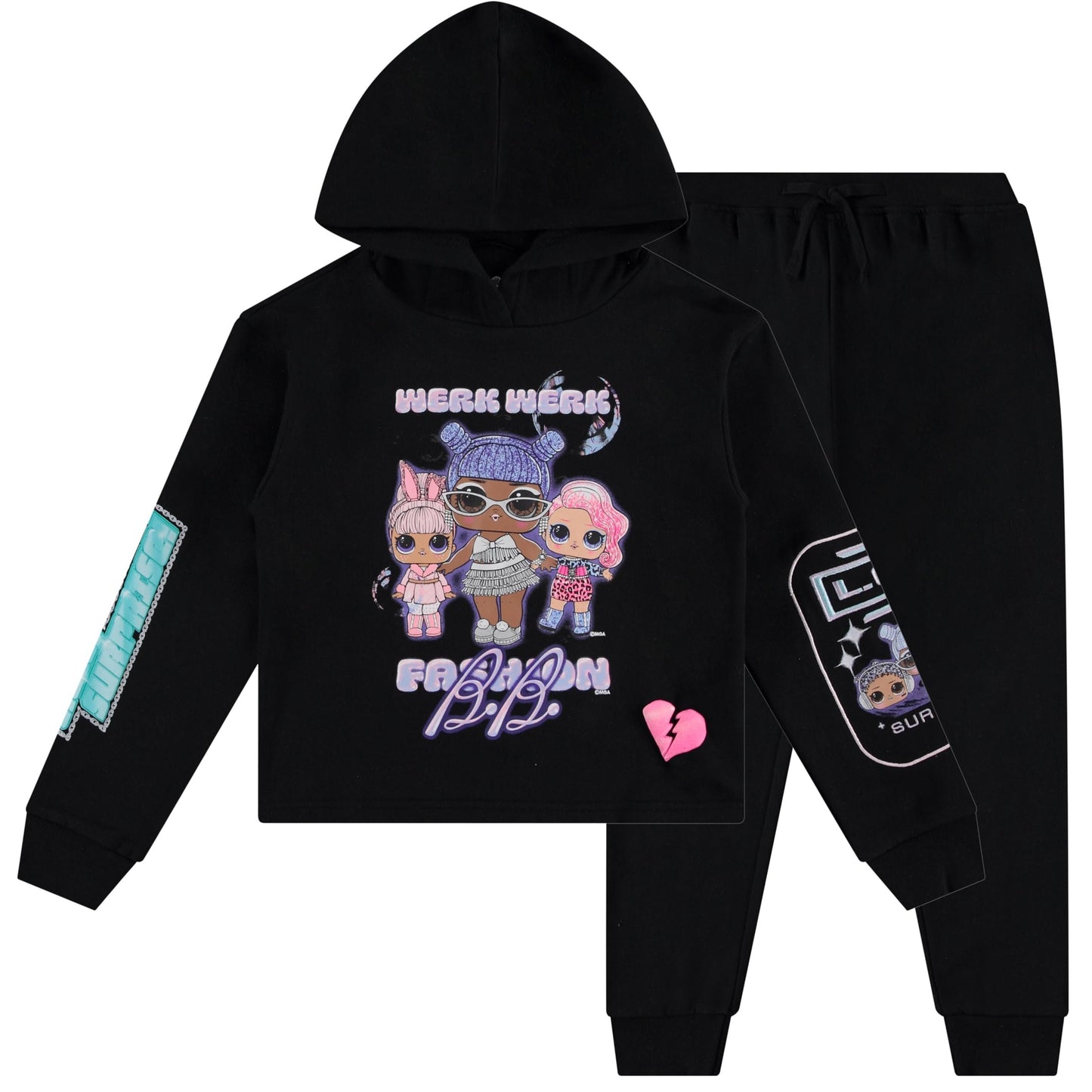 L.O.L. Surprise! Girls Pullover Hoodie and Jogger Clothing Set - Sizes 4-16