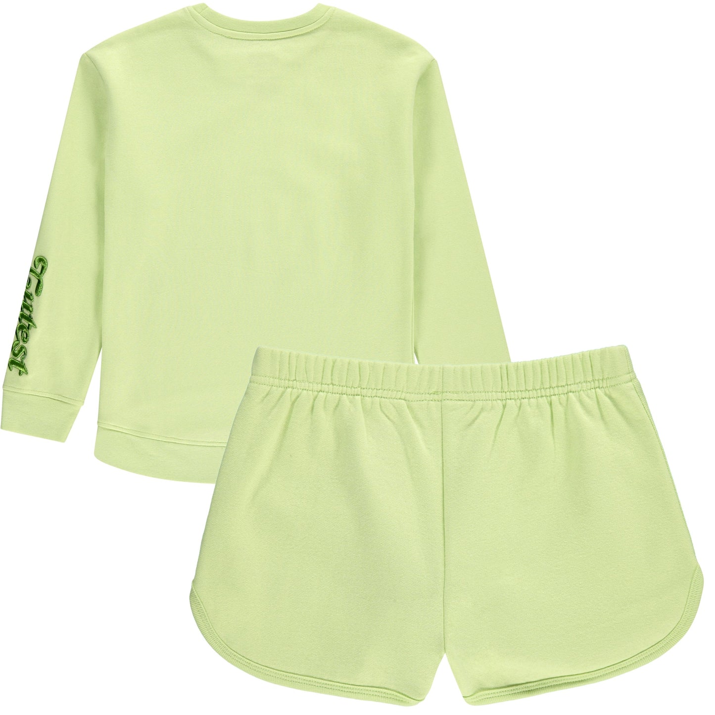 STAR WARS Girls Baby Yoda Crewneck Sweatshirt and Shorts Clothing Set- Little and Big Girl Sizes 4-16