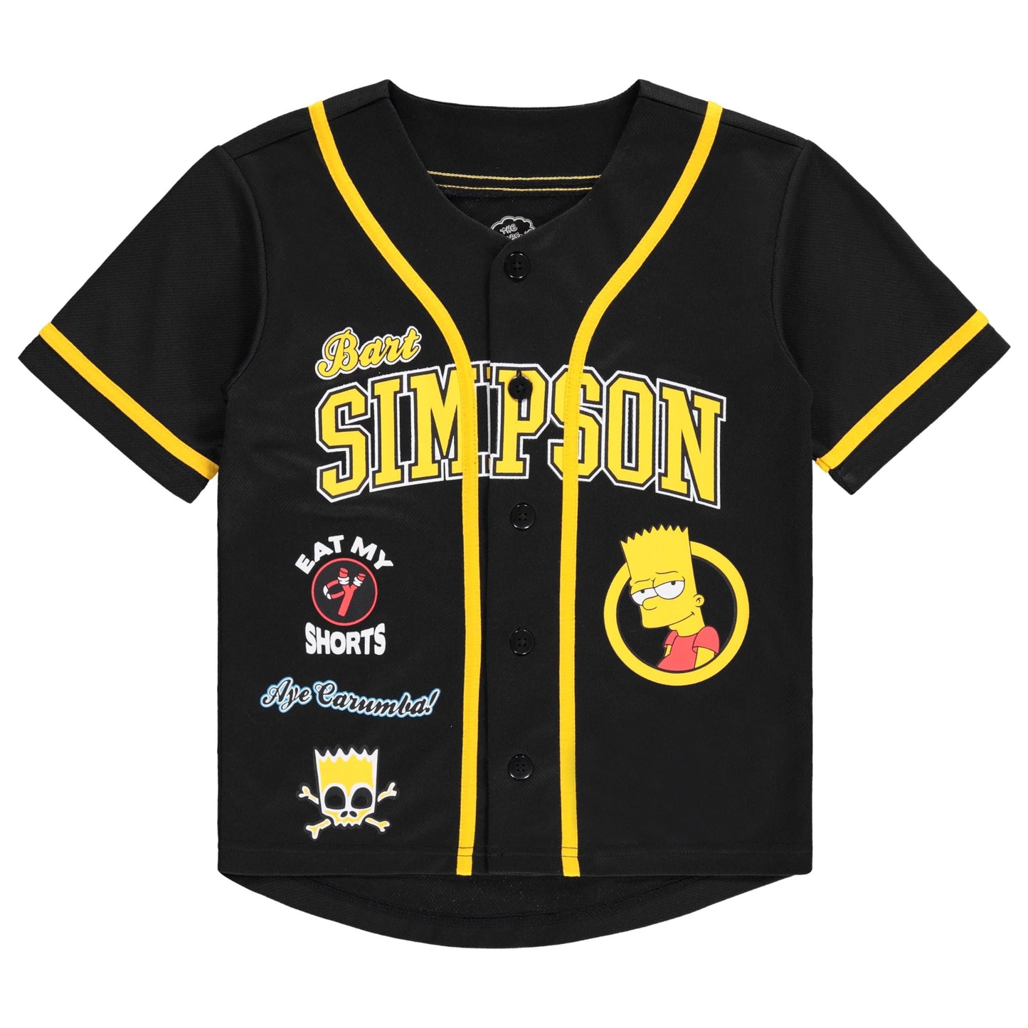 Boys Bart Simpson Baseball Jersey Shirt and Shorts Clothing Set- Little and Big Boys Sizes 4-20