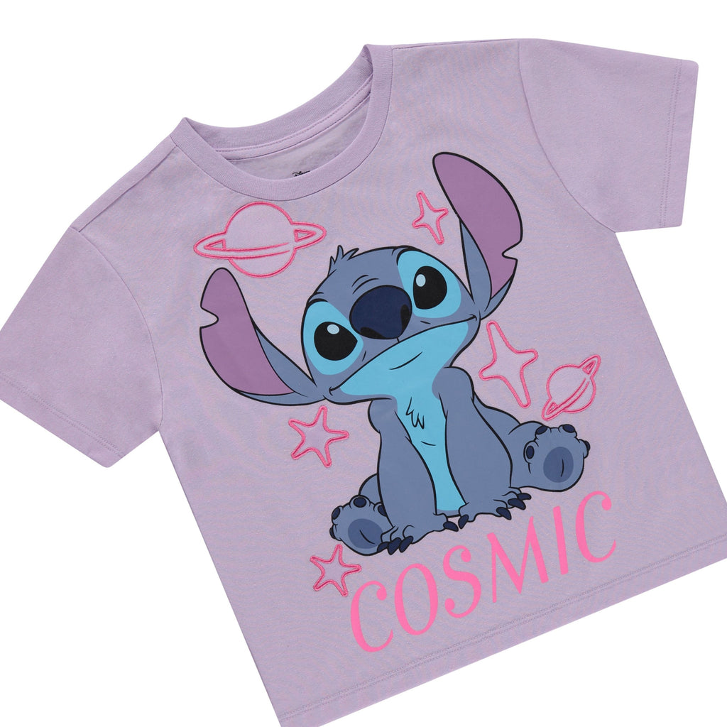 Disney Lilo and Stitch Girls Short Sleeve T-Shirt- Stitch Girls Tee Sizes 4-16